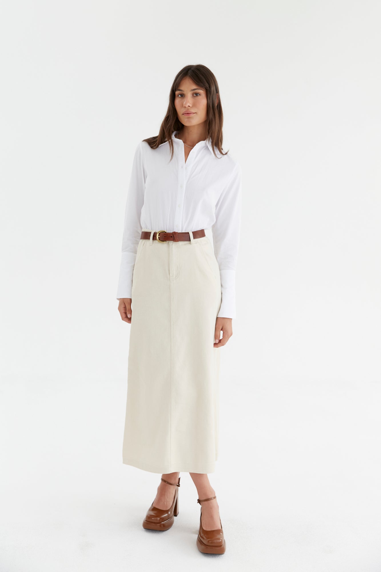 Mathilde White Shirt Bodysuit