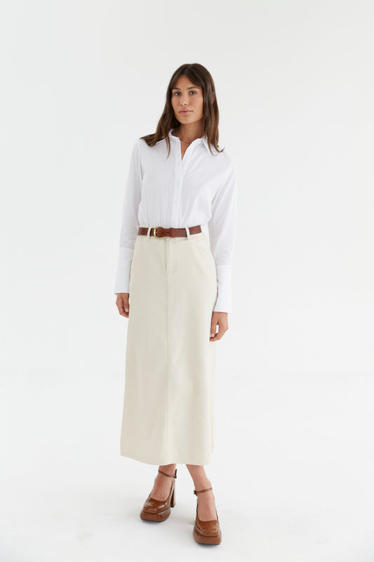 Mathilde White Shirt Bodysuit