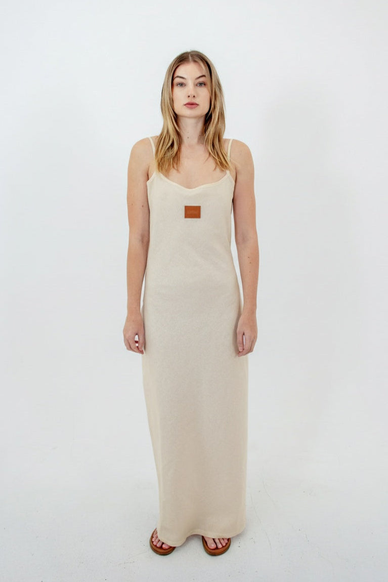 Pre-Order Bias Linen Slip Dress Oatmeal