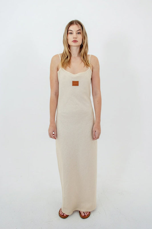 Pre-Order Bias Linen Slip Dress Oatmeal